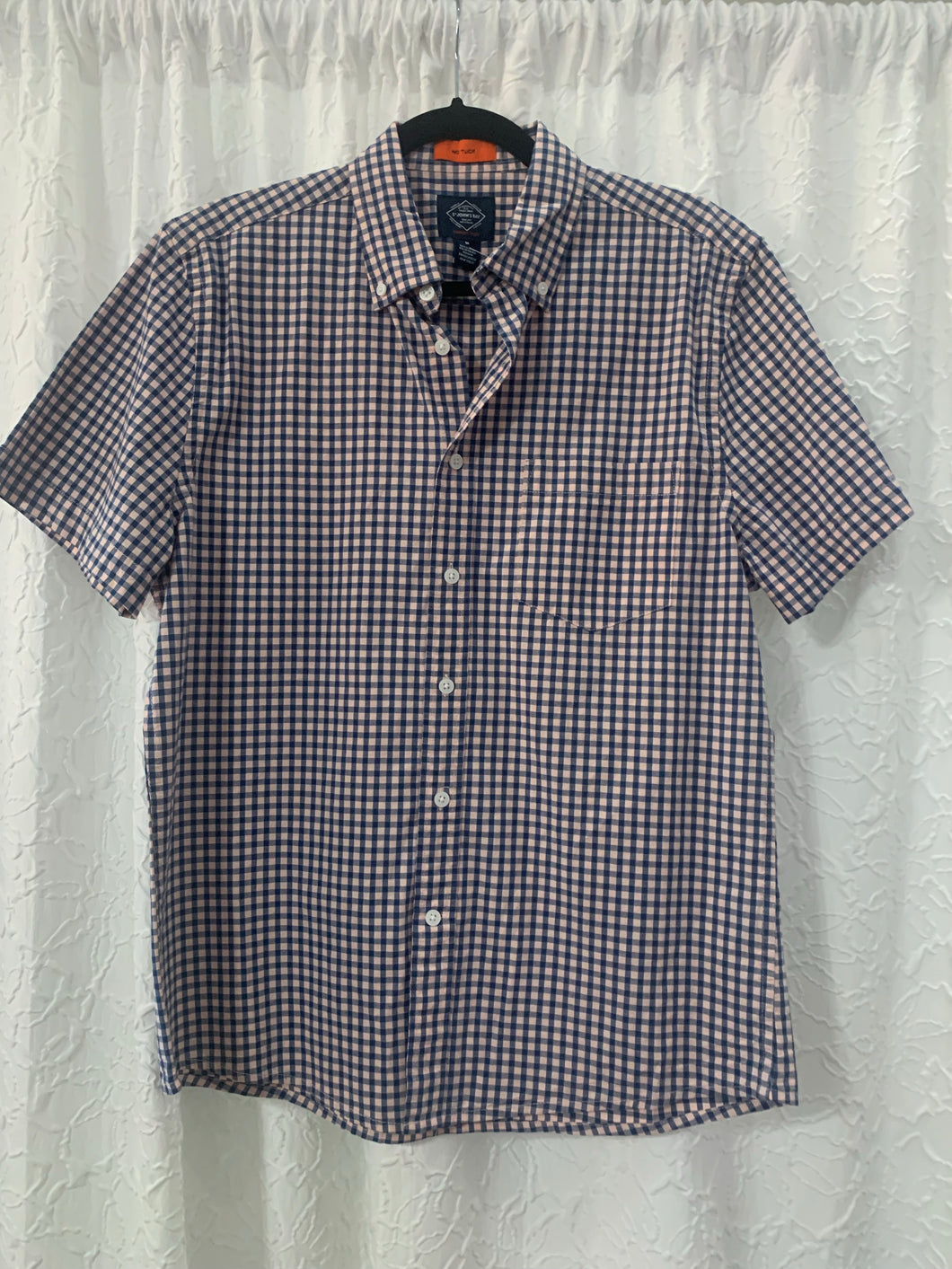 Blue and Pink Plaid Shirt